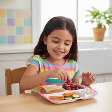 CASAMAX WL Plato de melamina 4 divisiones 22.5*20*2 cm - Multicolor - Multicolor - Ver 4