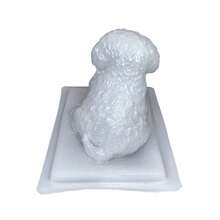 Molde Flexible para Gelatina en Forma de Adorable Perro o Perrito Lanudo o Peludo en 3D. Reutilizable, Fácil de Usar y Desmoldar. - Blanco - Ver 2