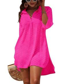 Women's Swimsuit Cover - Ups White Chiffon Bikini Swimwear Beach Dress Outfits Summer 6HQS - 小紅點 - 查看 12