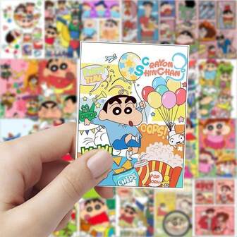 51pcsCartoon Characters, Crayon Shin-Chan, Children's Sticker Toys, DIY Laptops, Stationery, Skateboards, Mobile Phones, Laptops, Bicycles, Cute Decal Decoration Gifts,Christmas Stocking Fillers,Christmas Gifts,Christmas,Christmas Decorations, Stochastic Style