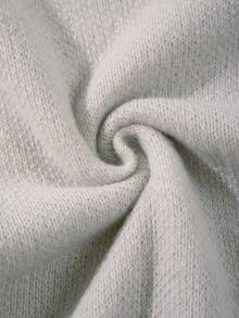 男士休闲宽松纯色套头毛衣，美式街头风，圆领，长袖，百搭，秋冬款 - 淺灰色 - 查看 10