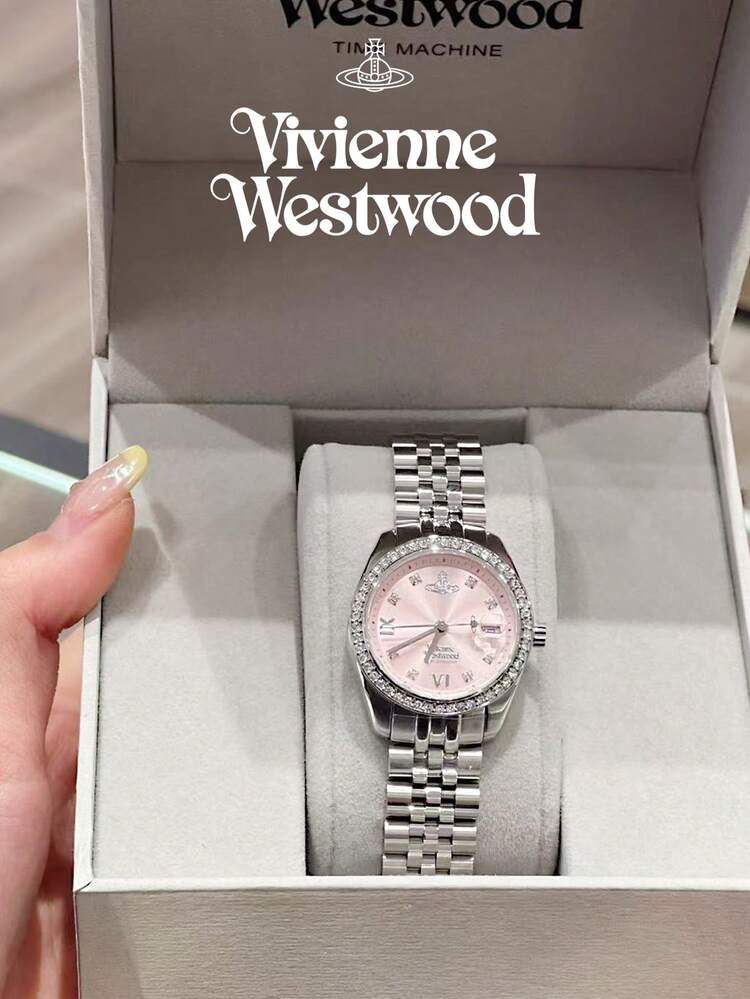 Vivienne Westwood Camberwell Watch  In Stainless Steel Pink-Silver - Silver - View 5