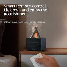 1个280毫升超声波篝火香薰机，带定时器和遥控器，7色灯光香薰机，冷雾加湿器，便携式USB供电精油桌面香薰机，适用于卧室、客厅，装饰家居环境 - 彩色 - 查看 6