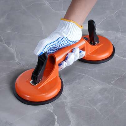 Glass Suction Cup, 4.7" 2 Pack 330 Lbs Load Capacity, Vacuum Suction Cup With Aluminum Handle, Heavy Duty Industrial Suction Cup Lifter Tool For Glass, Granite, Tile, Metal, Wood Panel Lifting