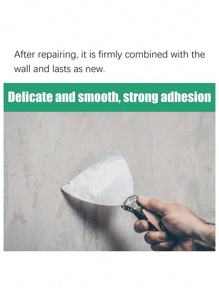Wall Repair Kit (With Putty Knife) - Quick Drying Plasterboard Filler, Hole And Crack Repair Compound, Lime-Based Formula, Adhesive Plaster Wall Patch, White, Plastic Material, Easy To Use, Suitable For Home Improvement - Multicolor - View 6