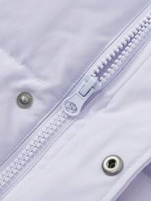 Balabala Boys' & Girls' Down Jacket Cute Hooded Winter 2024 Outerwear - Pink Purple - View 5