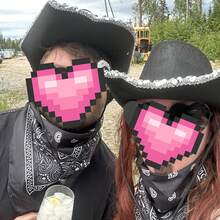 Juego de 3 sombreros de vaquero estilo occidental, sombrero de vaquero con borde plateado brillante, sombrero de vaquero brillante de poliéster, accesorios de decoración para fiestas de disfraces, adecuado para eventos, fiestas, bailes de disfraces, bodas, eventos navideños y suministros para fiestas - Multicolor - Ver 4