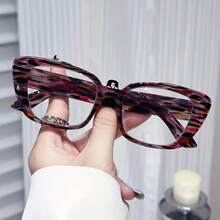 1/3 Pcs Comfortable Spring Hinge Men Women Vintage Cat Eye Reading Glasses Oval Clear Transparent Presbyopic Glasses Magnification +1.0 To +4.0 - 藍色*1 - 查看 7