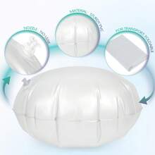 Hanging Chair Swing Hammock ,1 Count Colorful Swing Chair With Inflatable Cushion, Outdoor Camping Hanging Chair For Indoor Swing Hammock Hanging - 藍色 - 查看 5