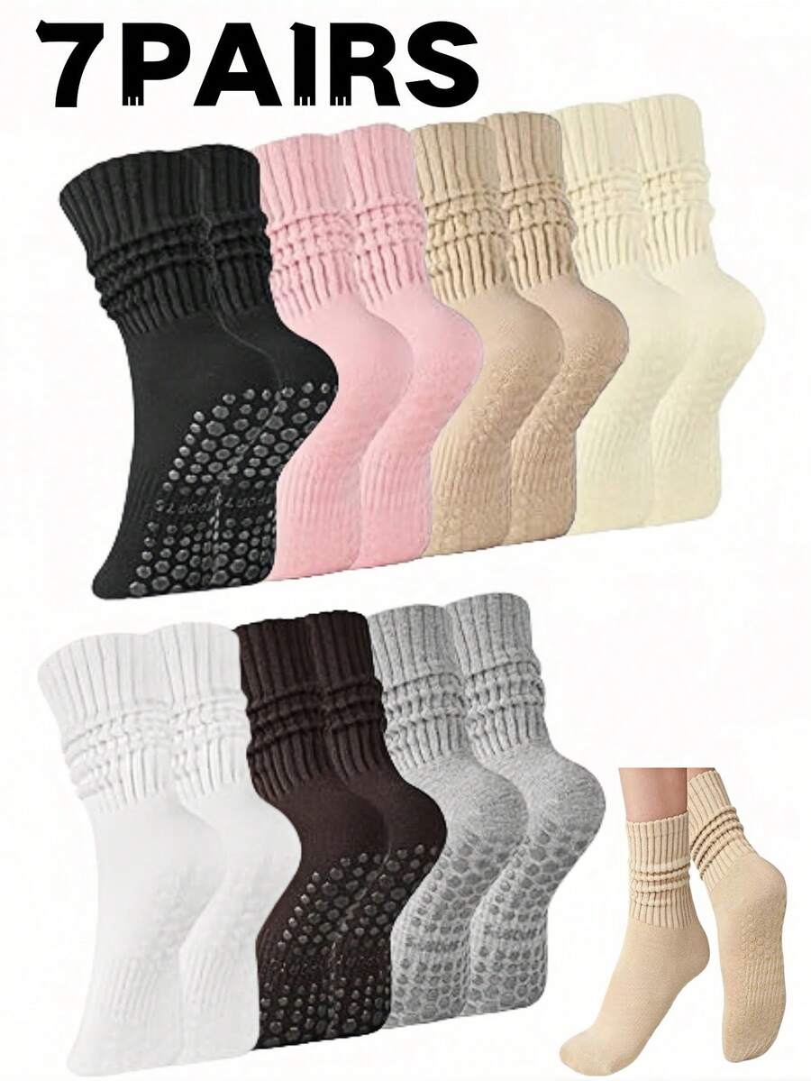 3/5/7 paia di calzini unisex multicolore per yoga, morbidi e confortevoli, calzini antiscivolo adatti per fitness domestico quotidiano, pilates, yoga, balletto, corsa, ciclismo