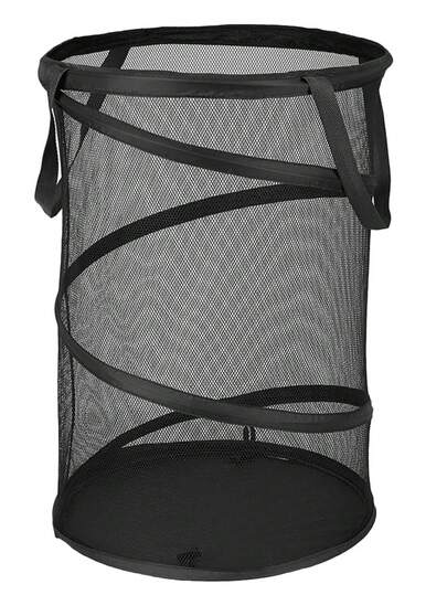 Foldable Laundry Basket: Collapsible Storage Basket - Large Mesh Basket, Suitable For Home, Camping, Dorm, Hotel, Laundromat