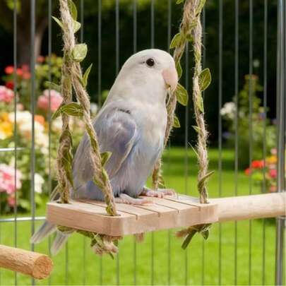 Pure Natural Parrot Toy Swing, Bird Toy To Relieve Boredom And Have Fun, Special Products For Tiger Skin And Peony, Climbing And Biting Cage, Interior Decoration