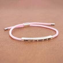 Adjustable Inspirational Bracelet, 3 Styles Of Personalized Wristbands Suitable For Daily Wear, Stainless Steel Material Engraved With Motivational Quotes, Romantic Gift For Him On Valentine's Day Or Anniversary