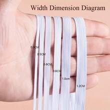 1 Roll 5m/197in High Elastic Durable Elastic Band, Suitable For Various DIY Sewing Crafts/Pants Waistbands/Lingerie Sewing/Garment Accessories, Can Also Be Used For Bundling, Sealing, Office Rubber Bands, And Home Organization - White - View 5
