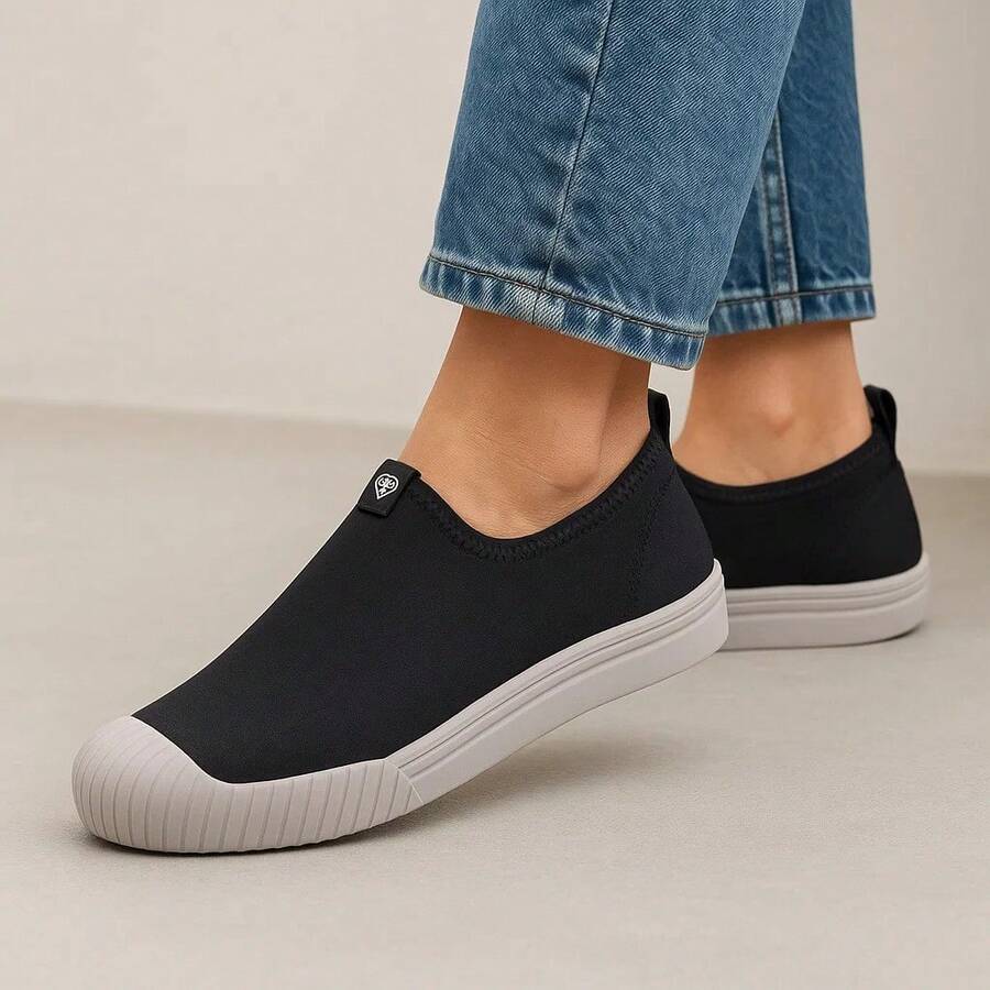 Women's Soft Lightweight Sneakers Ideal For Walking - Negro - Ver 1