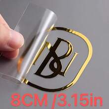 Customized UV Crystal Transfer Stickers, Custom Transfer Stickers, Available In Golden, Silvery, And Laser Effects, To Personalize Your LOGO And Personal Information - Multicolor - View 6