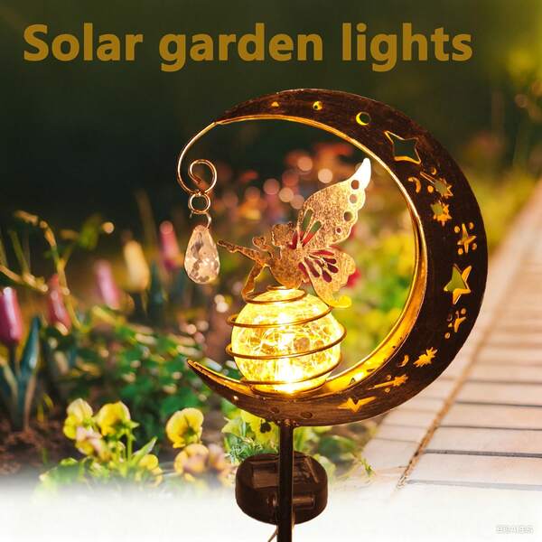 Solar Powered Outdoor Decorative Landscape Light, Mysterious Angel On Grass Lawn, Memorial Gift | Unique Angel Design | Solar Lamp
