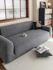 1 Vỏ bọc ghế sofa Jacquard sang trọng, Bảo vệ ghế sofa màu trơn, Thân thiện với thú cưng, Chống trượt, Chống bụi bẩn, Chống trầy xước, Phù hợp với mọi mùa, Co giãn, Có thể giặt bằng máy, Phù hợp với ghế sofa 1/2/3/4 chỗ ngồi, Chống thấm nước - Màu xám đen - Xem 6