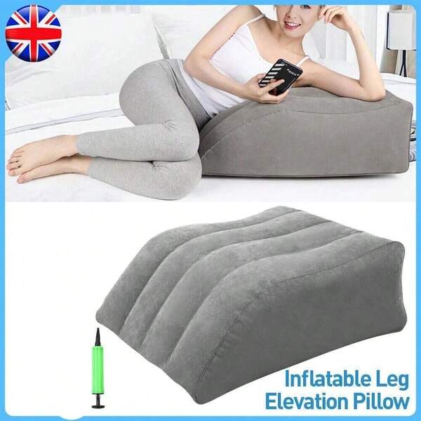 Leg Elevation Pillow, Inflatable Leg Rest Pillow For Elevating Leg, Elevating Leg Support Pillow For Bed, Leg Wedge Pillow For Reduces Back Pain & Improves Circulation