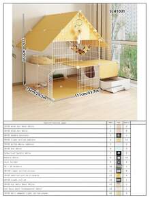 Indoor Cat Cage With Litter Box, 1 Bedroom 1 Bathroom, Drawer-Style All-In-One Cat Villa With Large Space - Multicolor - View 15