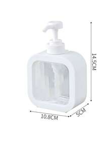 1pc 500ml/300ml Transparent Refillable Liquid Soap/Shower Gel Dispenser Bottle - Multicolor - View 9