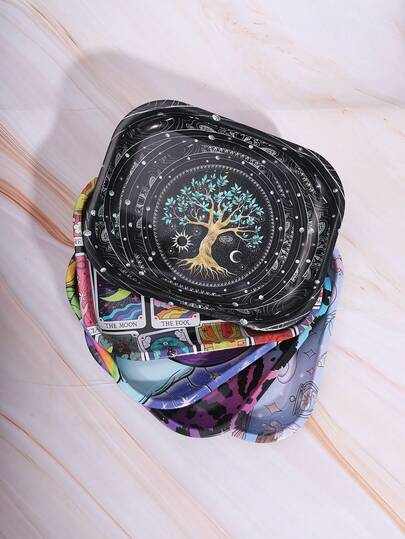 1 件多图案印花马口铁材质卷烟盘，醒烟盘，卷烟工具配件，经典尺寸 18 * 14cm，节日礼物