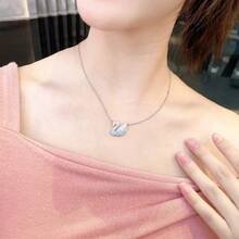 Dây chuyền pha lê giả giọt mưa SWAROVSKI MATRIX Dây chuyền xích xương đòn Quà tặng Giáng sinh cho nữ Quà tặng ngày lễ tình nhân Quà tặng lễ hội Qixi Quà tặng sinh nhật Quà tặng bạn gái - Màu xanh nhạt - Xem 3