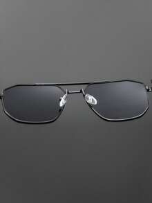 1 Pair Men's Metal Frame Round Business Style Glasses, Simple Yet Elegant, Suitable For Commuting, Business Travel, Industry Conferences - Multicolor - View 7