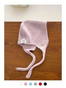 1 szt. dzianinowa czapka vintage dla kobiet, miękka i wykonana z mieszanki WaKnittedool, czapka rybaczka, jesień/zima - Nauszniki z metką z materiału szczotkowanego - Zobacz 15