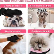 Guante Quita Pelo para Mascotas, Versión Mejorada 1 Par Doble Eficacia para Perros Gatos y Caballos, Perfecto para Mascotas Pelo Corto Largo, Guante Removedor de Pelos Suave Eficiente - rosa - Ver 5