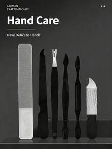 Bộ dụng cụ làm móng tay và móng chân chuyên nghiệp 12/26 món, bộ kìm cắt móng, dụng cụ chăm sóc móng bằng thép không gỉ kèm hộp đựng du lịch, màu đen. - màu đen - Xem 5