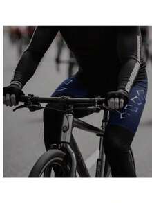 弹力修身骑行裤，男士骑行长裤 - 藍色 - 查看 5