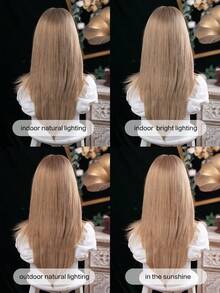 alicegarden 1 Synthetic Fiber Long Straight Hair Wig With Bangs, Brown Long Straight Hair, 26 Feet Long, Fashionable Wig, Natural And Realistic