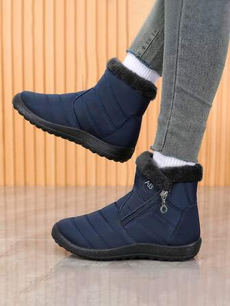 女士新款冬季鞋履，聚氨酯长筒保暖靴，高帮情侣大号雪地靴