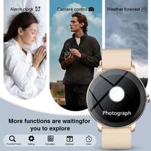 智能手表 - 高清显示屏，无线通话，自定义壁纸。健身、提醒、音乐控制。时尚又时尚！ - 彩色 - 查看 4