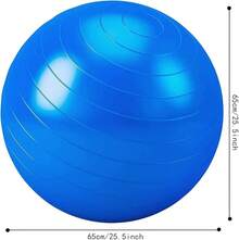 NEWKIBOU Pelota de Pilates (Fitball Anti-Burst) 25cm, 55cm, 65cm, 75cm - Pelota de Ejercicio para Yoga, Embarazo, Abdominales y Ejercicios Básicos - Incluye Bomba de Aire - azul - Ver 6
