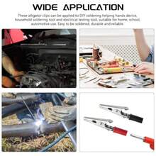 WMYCONGCONG 22 PCS Metal Alligator Clips Electrical  Clamps With Plastic Hands Red Black Kit - Redblack - View 6