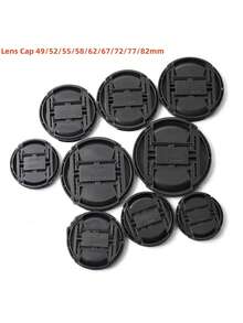 Camera Lens Cap | 49mm 52mm 55mm 58mm 62mm 67mm 72mm 77mm 82mm - Center Pinch - With Anti-Lost Strap, Suitable For Most DSLR And Mirrorless Camera Accessories