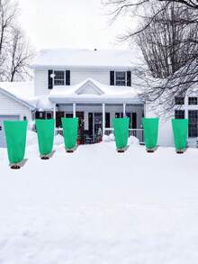 Manta con cremalleras y cordones para protección contra el frío, una chaqueta protectora para plantas adecuada para plantas y arbustos en macetas al aire libre durante el frío invierno, para proteger a los animales del congelamiento - Multicolor - Ver 1