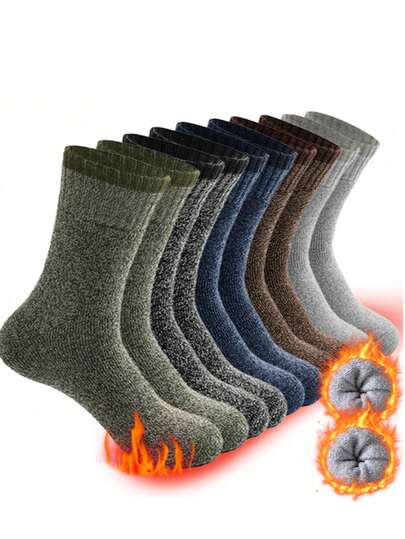 5双男女通用保暖保暖袜，加厚滑雪靴袜，适合寒冷天气，冬季适用