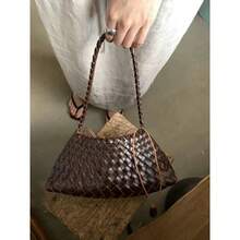 Korean hand-woven underarm bag women's 2025 new high-end versatile retro portable shoulder mother and child bag
