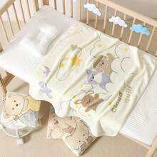 Multifunctional Baby Blanket - Skin-Friendly Soft And Warm Baby Blanket, Suitable For 0-3 Years Old Babies, Comfortable And Durable Coral Fleece, Essential For Newborns, Cute Printed Patterns, Great Gift For Birthday Or Christmas - Beige - View 2