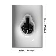 1/3 件无框黑星 8 球墙壁艺术海报帆布印刷极简主义酷炫城市街头艺术时髦画作适用于宿舍、客厅、卧室、现代家居装饰、男士礼物 - 彩色 - 查看 20