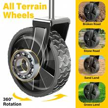 Vehículo plegable de 360 libras y 25 pulgadas con 4 ruedas para todo terreno, carrito de compras plegable y portátil práctico, adecuado para compras, deportes, jardín y camping