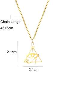 1 件 18K 镀金不锈钢太阳神之眼项链、太阳神之眼项链、荷鲁斯之眼项链、荷鲁斯之眼、埃及护身符项链、埃及符号吊坠、圣诞礼物、送给妈妈的礼物 - 金色 - 查看 11