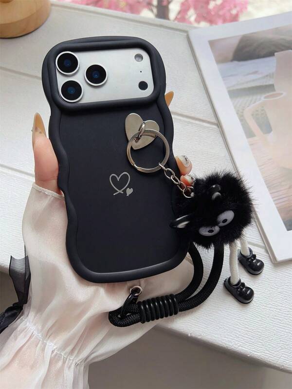 1 قطعة دمية قلب من القماش الناعم، غطاء هاتف محمول لطيف بألوان الماكرون مع سلسلة الهاتف، متوافق مع هواتف سامسونج جالاكسي S25، S24، S24 بلس/S24+، S24 أولترا، S24 FE، S20، S21، S22، S23 وأيضًا متوافق مع هواتف آيفون 11/11 برو/11 برو ماكس/12/12 برو/12 برو ماكس/13/13 برو/13 برو ماكس/14/14 برو