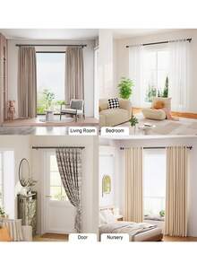 Thickened Single Curtain Rod, Nordic Style Curtain Track, Modern Industrial Design - Multicolor - View 5