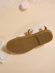 Children Fashion Outdoor Sandals Summer Square Toe Flat Shoes Strap Sandals New Style Girls Shoes Stylish Beach Slippers - Beige - View 7