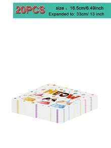 20/10 piezas Juego de vajilla con temática de gato, incluye platos, vasos, servilletas, decoraciones de cumpleaños con temática de gato. Platos de 7 pulgadas, platos de 9 pulgadas, vasos de papel de 9 onzas, servilletas. Decoración de mesa para fiesta de cumpleaños con temática de gato, fiesta de cumpleaños, fiesta temática - Multicolor - Ver 8
