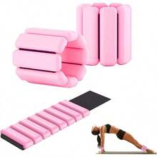 2Pcs Polainas para Tobillos y Muñecas, 2.2lb(1kg) Polainas de Silicon Ajustables, Correas de peso para piernas para Yoga Pilates Fitness Gym, Entrenamiento De Fuerza De Tobillo, Muñeca, Brazo Y Pierna (2x0.5kg) - rosa - Ver 12